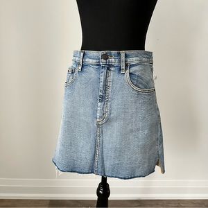 Aritzia Light Blue Denim Mini Skirt